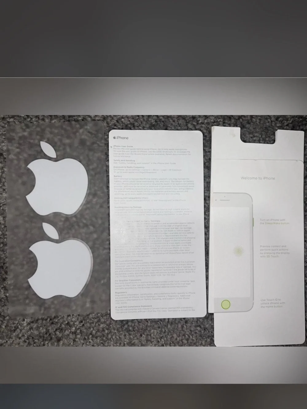 Cell phone documentation and stickers